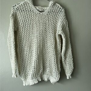 Women's White Knit Swim Coverup